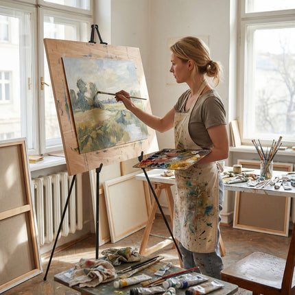 Metal Easel Stand 6-Pack, 166 cm, Carry Bags, Black