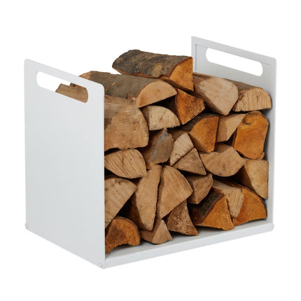 Metal Firewood Rack – Indoor Log Holder for Fireplace