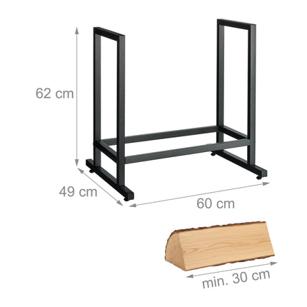 Metal Firewood Rack – Sturdy Iron, Space-Saving Design