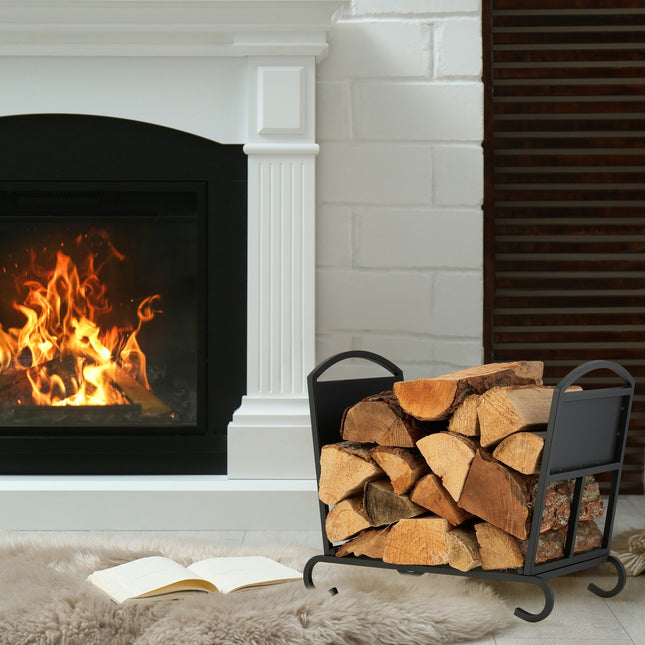 Metal Folding Firewood Basket with Handles
