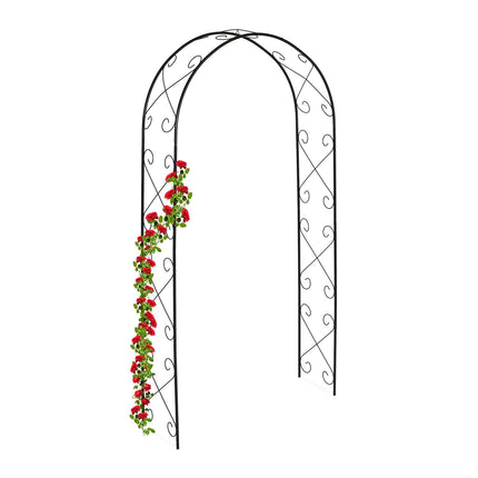 Metal Garden Archway for Climbing Plants – Black