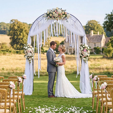 Metal Garden Arch with Arched Top for Climbing Plants