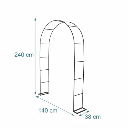 Metal Garden Arch with Stand for Climbing Plants