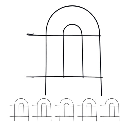 Metal Garden Edging, 6-Piece, Classic Arch Design
