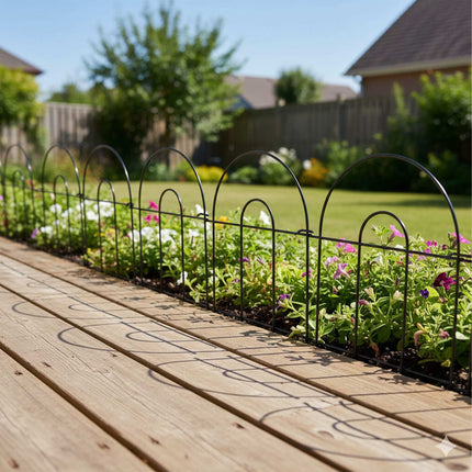 Metal Garden Edging, 6-Piece, Classic Arch Design