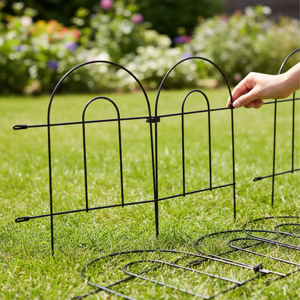 Metal Garden Edging, 6-Piece, Classic Arch Design