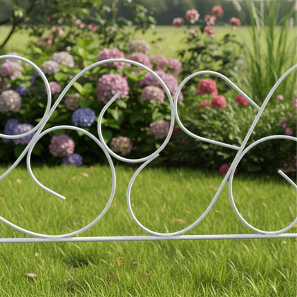 Metal Garden Edging, 8-Piece Art Nouveau Design