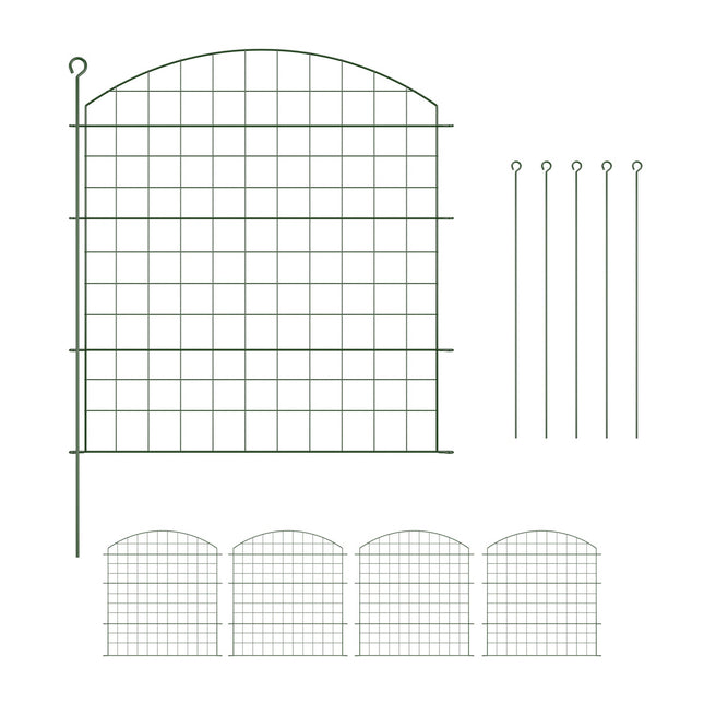 Metal Garden Fence with Decorative Arch