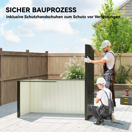 Metal Garden Shed 1.37m², Lockable with Ventilation