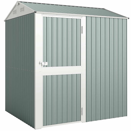 Metal Garden Shed, Galvanized Steel, Ventilated Roof