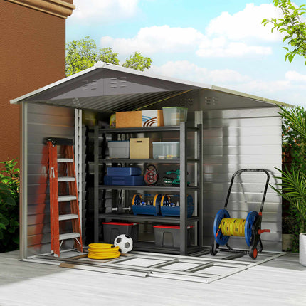 Metal Garden Shed, Weatherproof & Lockable, 240x206x198 cm