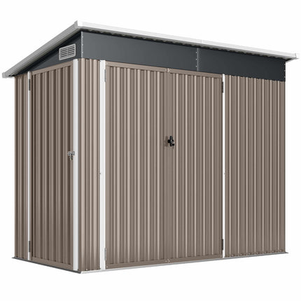 Metal Garden Shed with Lockable 3 Doors – 2.68 m²