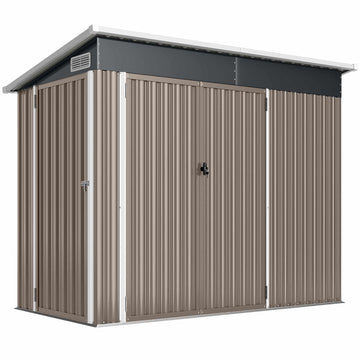 Metal Garden Shed with Lockable 3 Doors – 2.68 m²