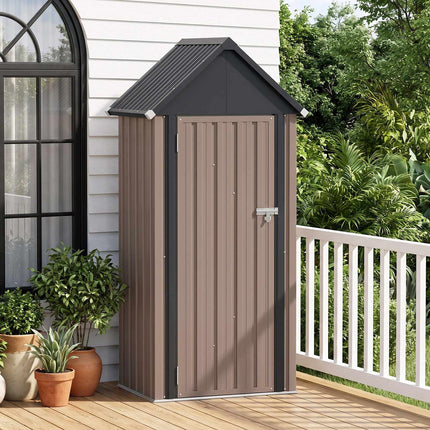 Metal Garden Shed with Lockable Door and Adjustable Shelves