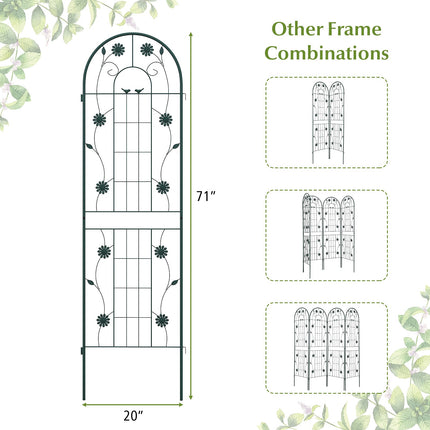 Metal Garden Trellis 2-Pack, 71 x 20 in, Rustproof