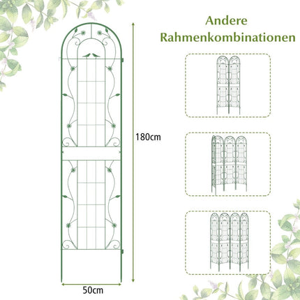Metal Garden Trellis Set – 220cm, Rust-Resistant, 2-Pack