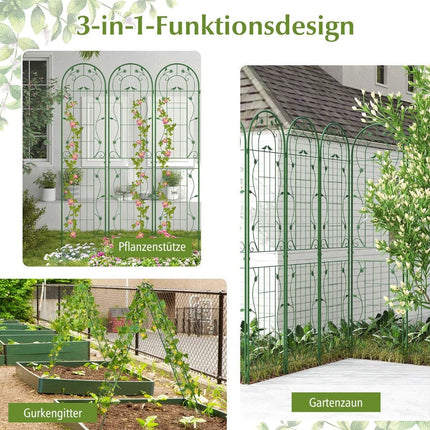 Metal Garden Trellis Set – 220cm, Rust-Resistant, 2-Pack
