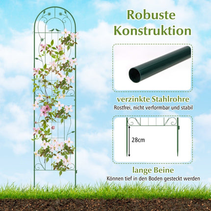 Metal Garden Trellis Set – 220cm, Rust-Resistant, 2-Pack