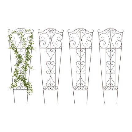 Metal Garden Trellis for Climbing Plants, Curved Design