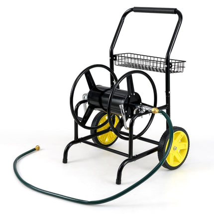 Metal Hose Cart – 70m Capacity, 20mm Hose, Black