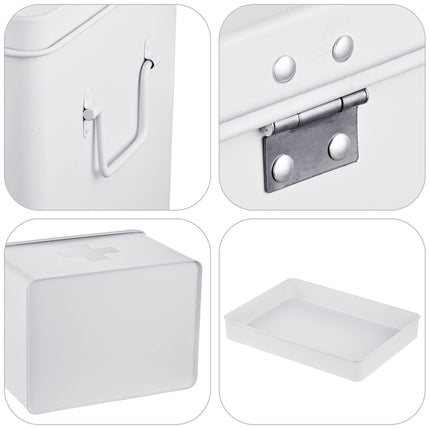 Metal Medicine Storage Box with 4 Compartments
