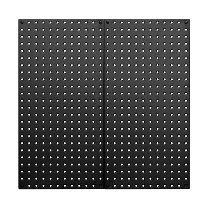 Metal Pegboard Panels 2 Pack, 24 x 12 in, 88 lb Capacity, Black