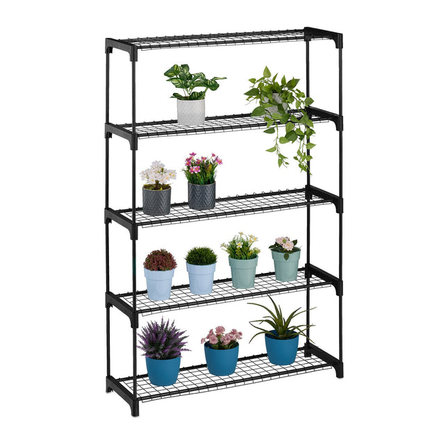 Metal Plant Rack with 6 Shelves for Indoor Use