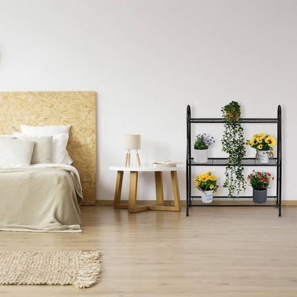 Metal Plant Stand with 3 Tiers for Indoor/Outdoor Use