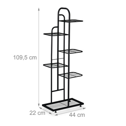 Metal Plant Stand with 6 Tiers, Powder-Coated Steel