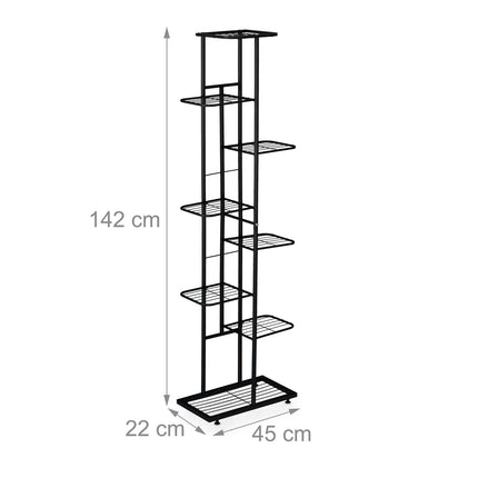 Metal Plant Stand with 8 Tiers, Powder-Coated Steel