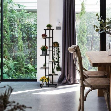 Metal Plant Stand with 8 Tiers, Powder-Coated Steel