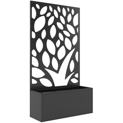 Metal Planter with Trellis, Wall-Mount or Freestanding