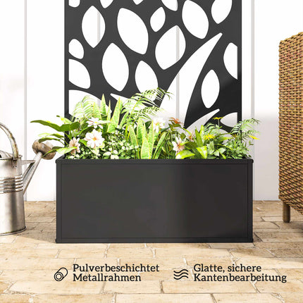 Metal Planter with Trellis, Wall-Mount or Freestanding