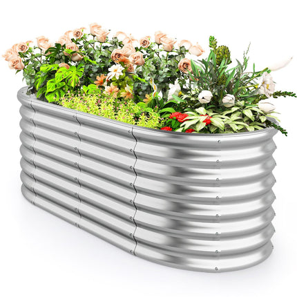 Metal Raised Garden Bed, Open Bottom, 165x80x60 cm