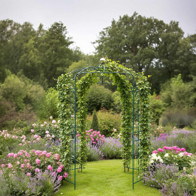 Metal Rose Arbor Pavilion – Freestanding Dome Frame