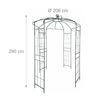 Metal Rose Arbor Pavilion – Freestanding Dome Frame