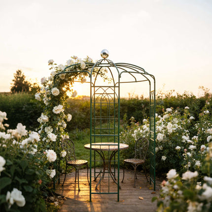 Metal Rose Arbor Pavilion – Freestanding Dome Frame