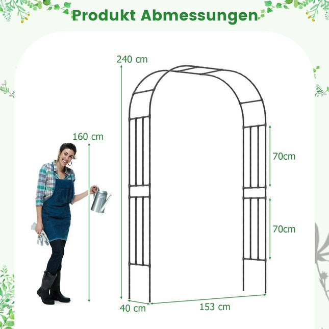 Metal Rose Arch Trellis for Climbing Plants Tendril Arch Large Decorative Arch