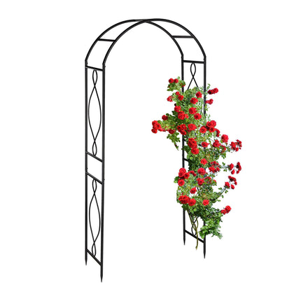 Metal Rose Arch in Black
