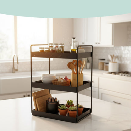Metal Spice Rack, 3-Tier Organizer