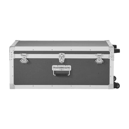 Metal Storage Trunks Set of 2 With Locks and Casters