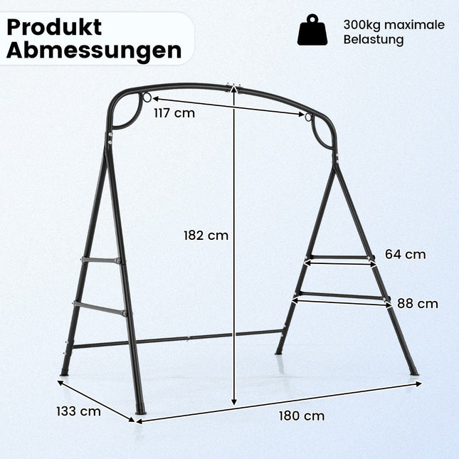 Metal Swing Frame with Dual Hanging Options, 300kg Capacity