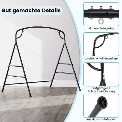 Metal Swing Frame with Dual Hanging Options, 300kg Capacity