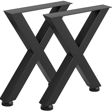 Metal Table Legs, 2-Pack Steel X-Frame, 28.3 x 23.6 in