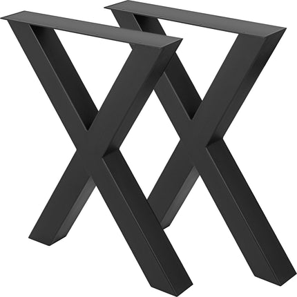 Metal Table Legs, 2-Pack Steel X-Frame, 28.3 x 23.6 in