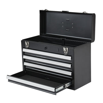 Metal Tool Box, 20.5-Inch, 4 Drawers, Locking
