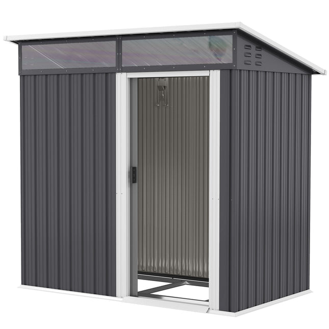 Metal tool shed 1.9 m² with sliding door and window