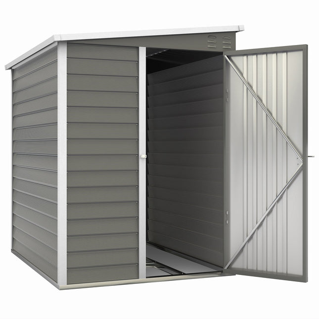Metal tool shed, 2.3 m², lockable, weatherproof, gray