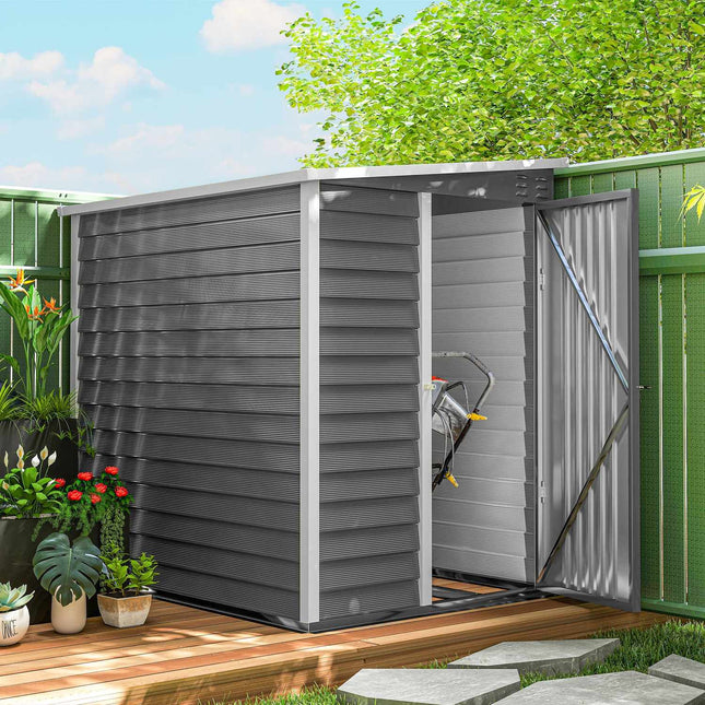 Metal tool shed, 2.3 m², lockable, weatherproof, gray