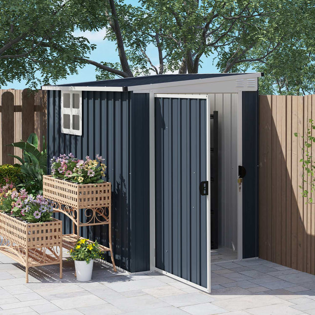 Metal tool shed 2.7 m² - weatherproof with window and lock